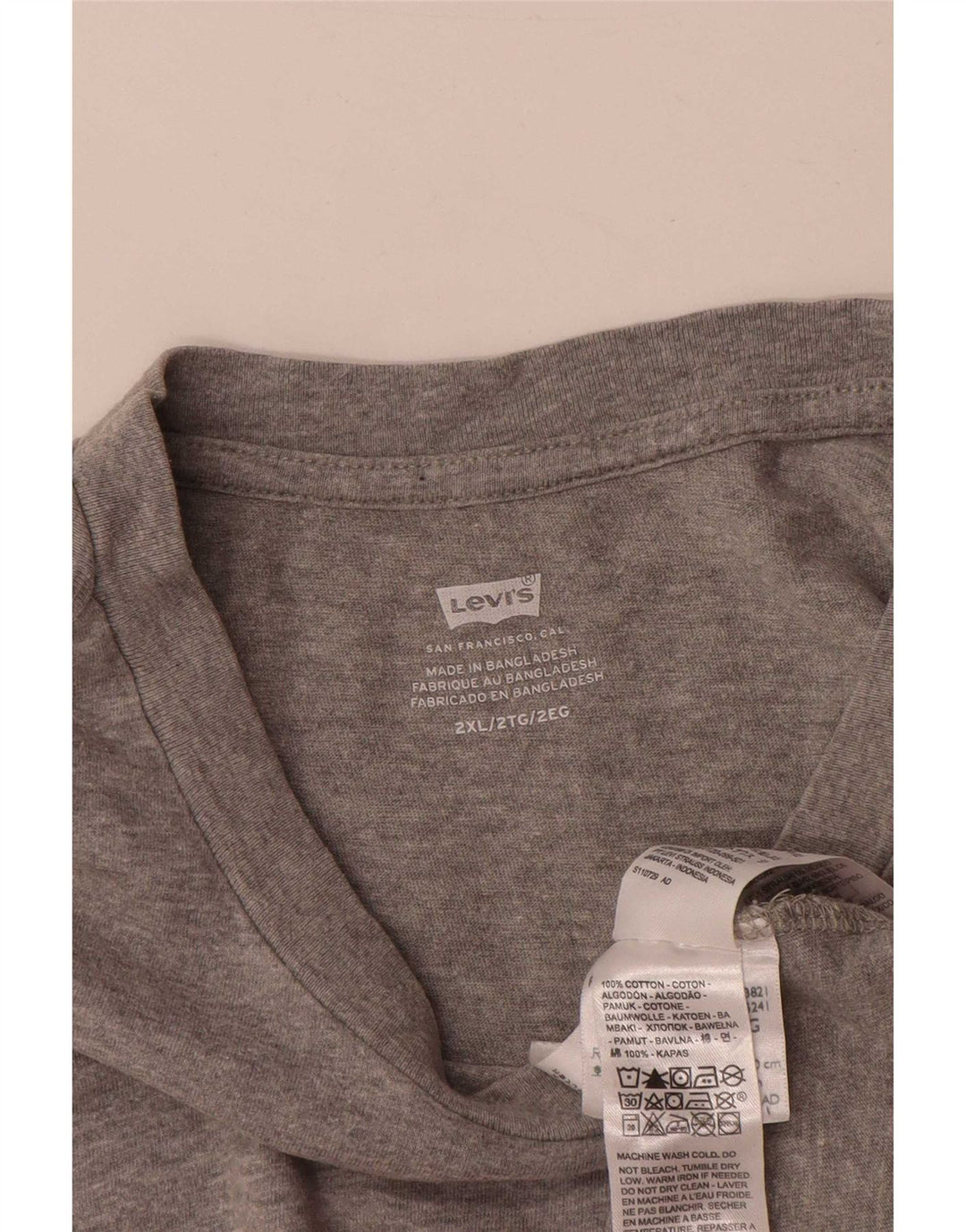 Tricou grafic pentru bărbați Levi's Top 2XL bumbac gri