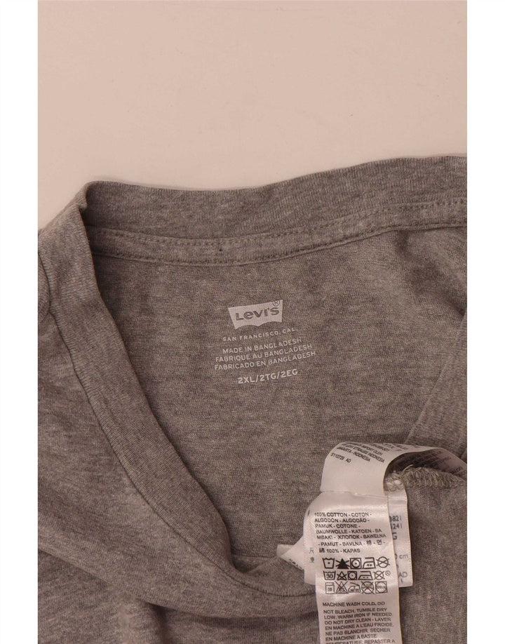 Tricou grafic pentru bărbați Levi's Top 2XL bumbac gri