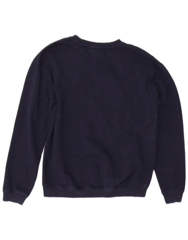 Hanorac cu grafic pentru femei ELLESSE Pulover UK 12 Mediu Bumbac bleumarin