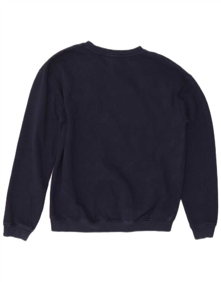 Hanorac cu grafic pentru femei ELLESSE Pulover UK 12 Mediu Bumbac bleumarin