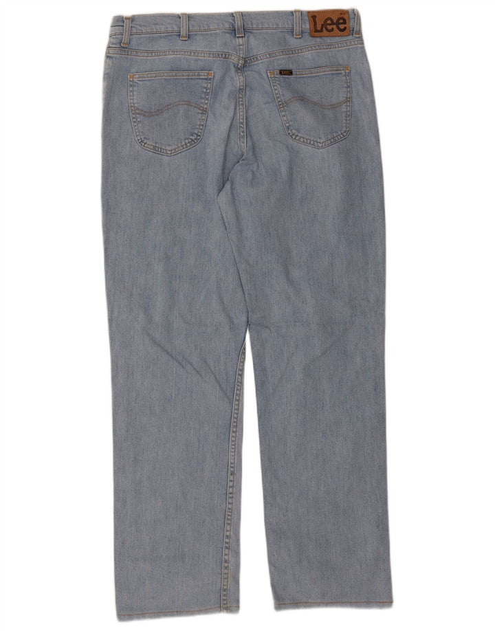 Blugi Lee Brooklyn Straight pentru bărbați W38 L31, bumbac albastru