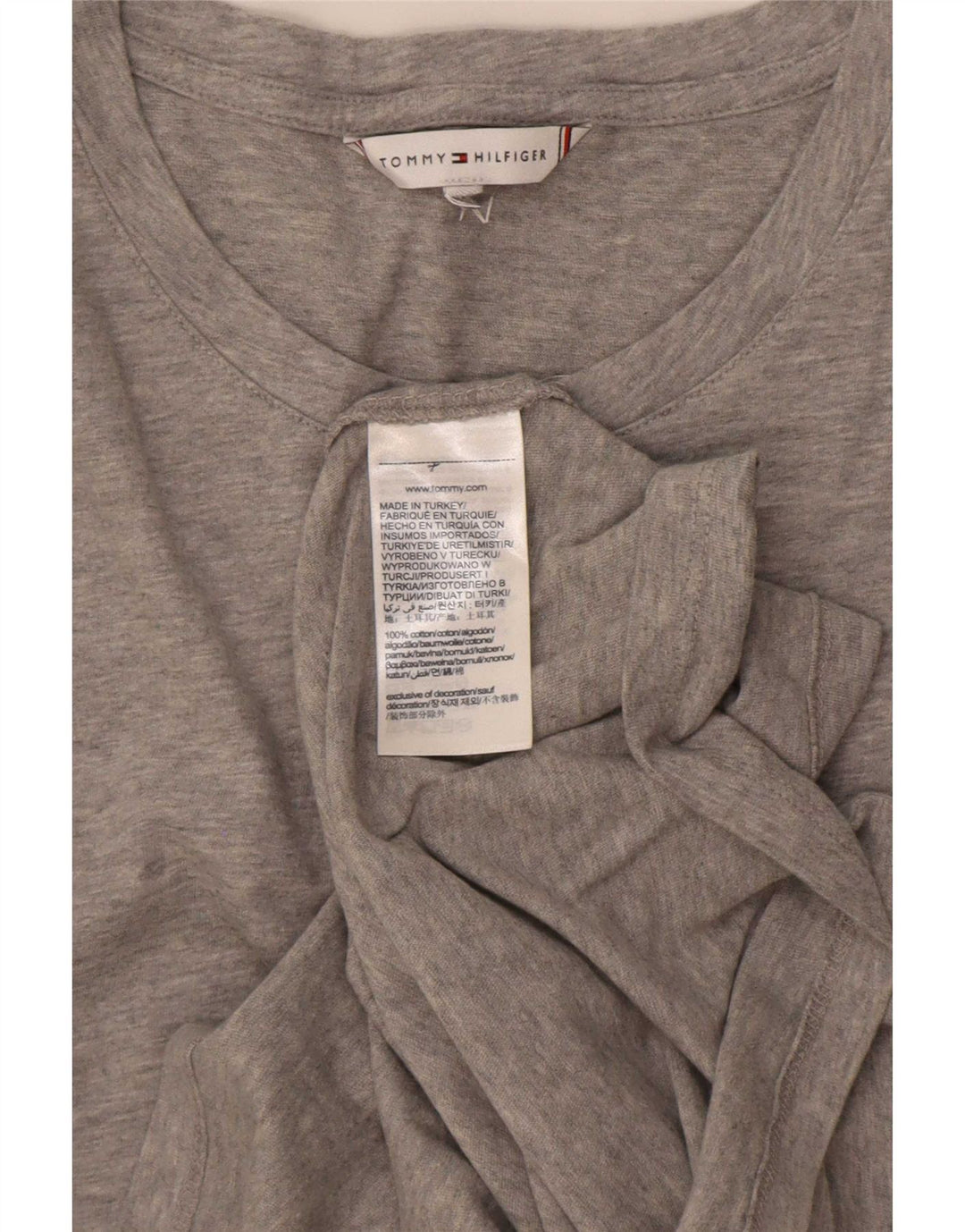 Tricou pentru bărbați Tommy Hilfiger Top din bumbac gri mediu