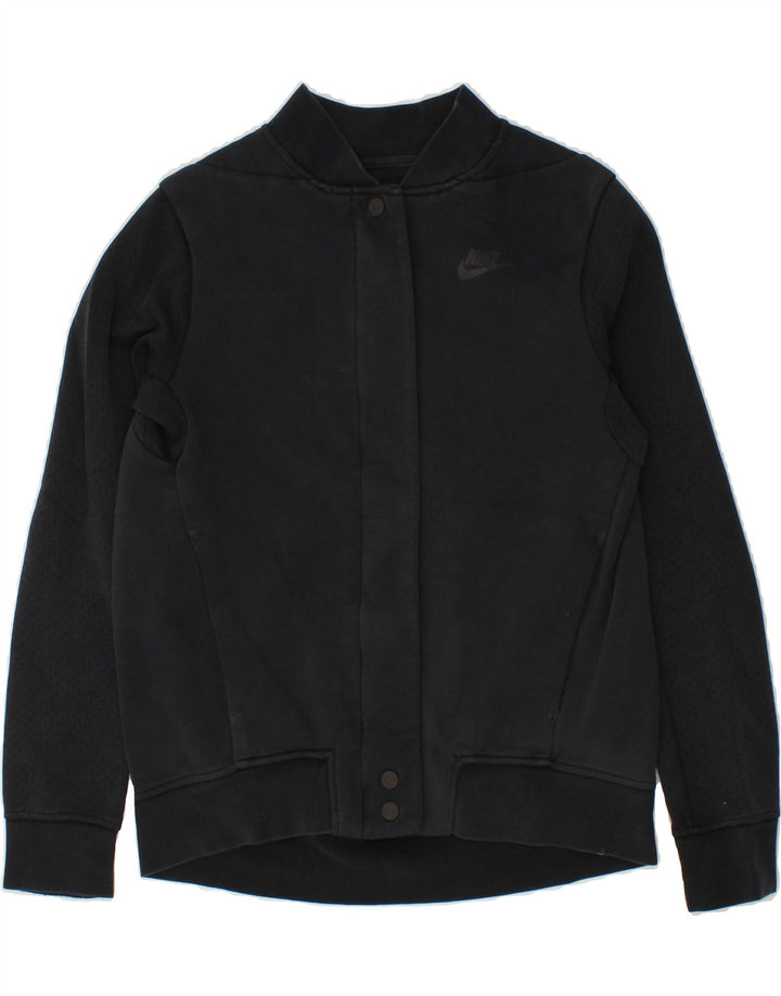 NIKE Womens Tracksuit Top Jacket UK 6 XS Black Cotton Vintage Nike and Second-Hand Nike from Messina Hembry 