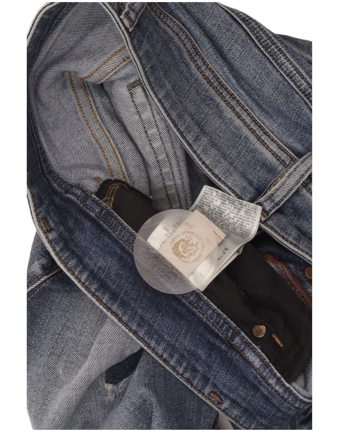 DIESEL Blugi slim pentru femei Distressed W29 L29 Bumbac albastru