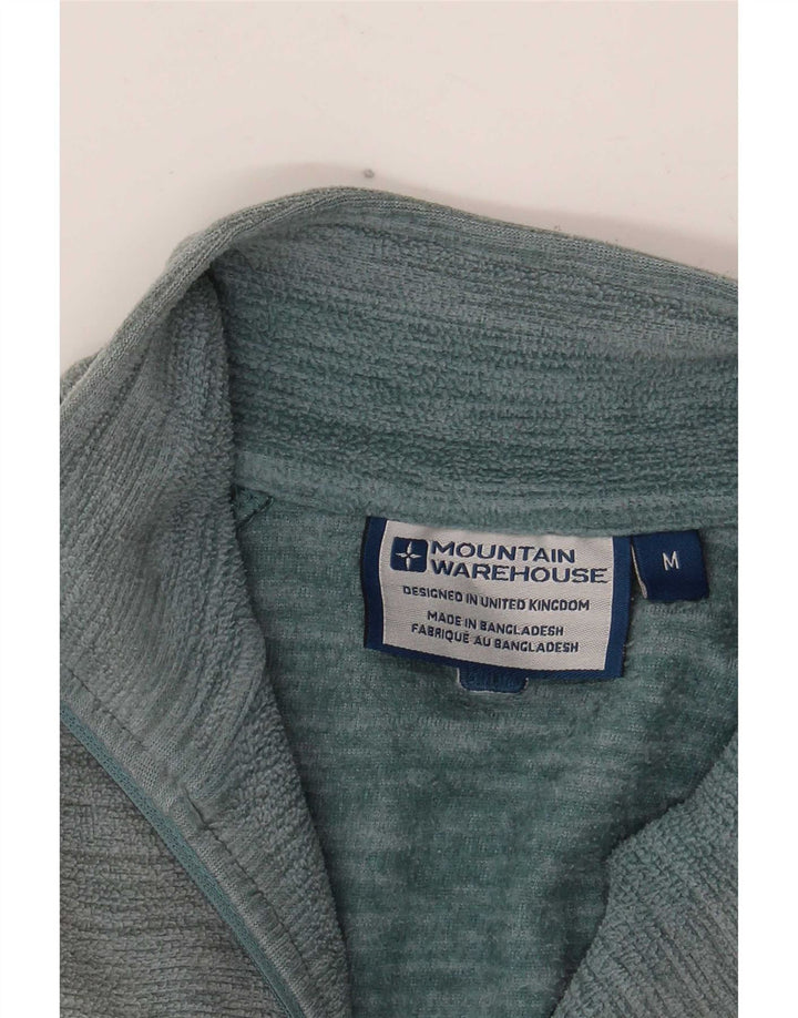 Pulover din lână pentru bărbați Mountain Warehouse, cu fermoar și gât, albastru mediu