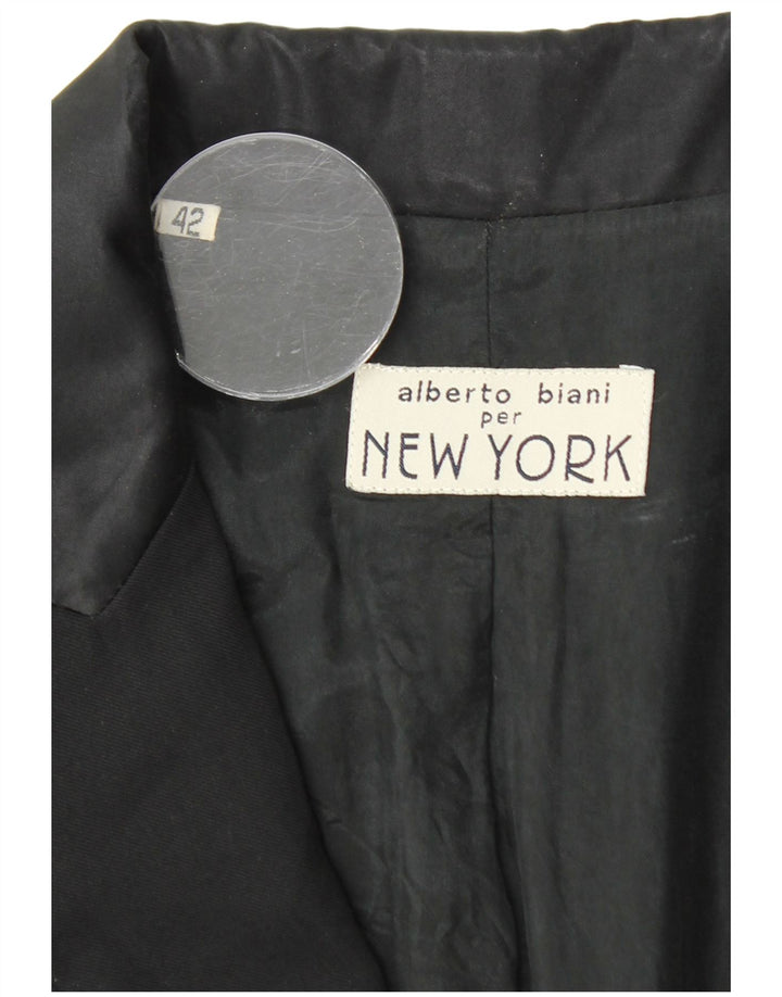 Alberto Biani Jachetă Blazer Femei 1 Buton IT 42 Medium Negru