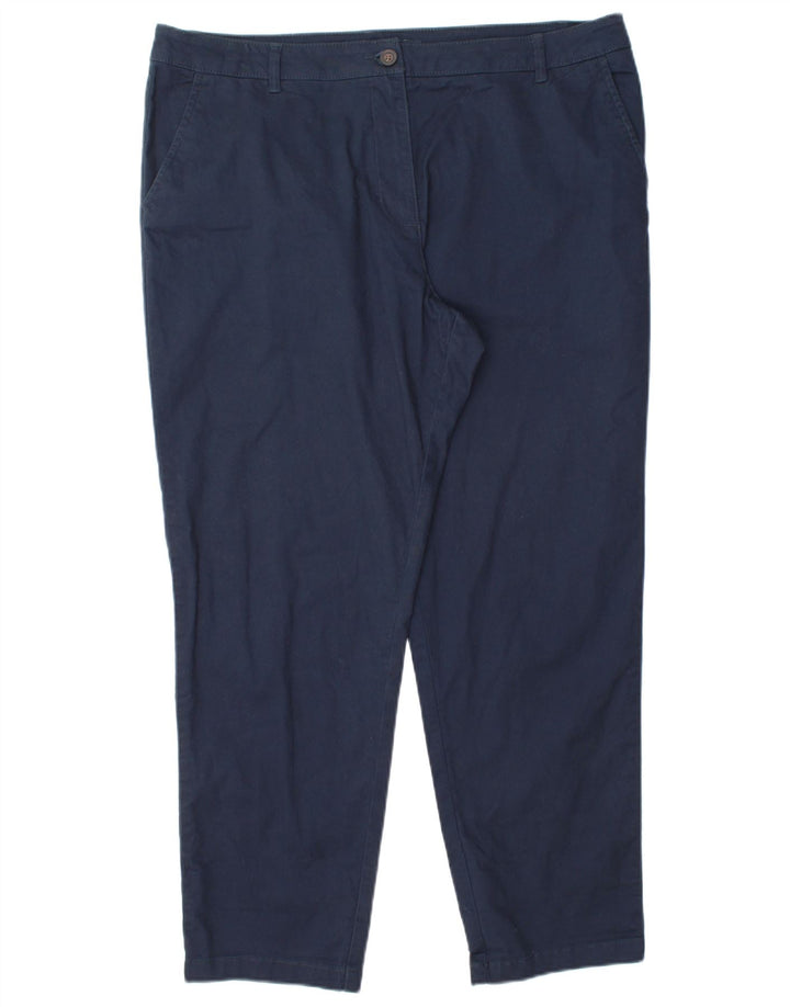 CREW CLOTHING Pantaloni chino conici pentru femei UK 16 Large W38 L29 Bleumarin