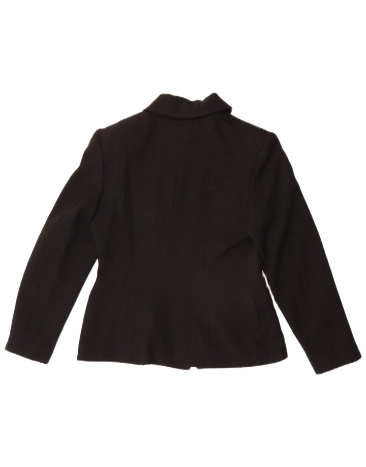 Jachetă vintage pentru femei cu fermoar complet IT 42 Poliester mediu negru