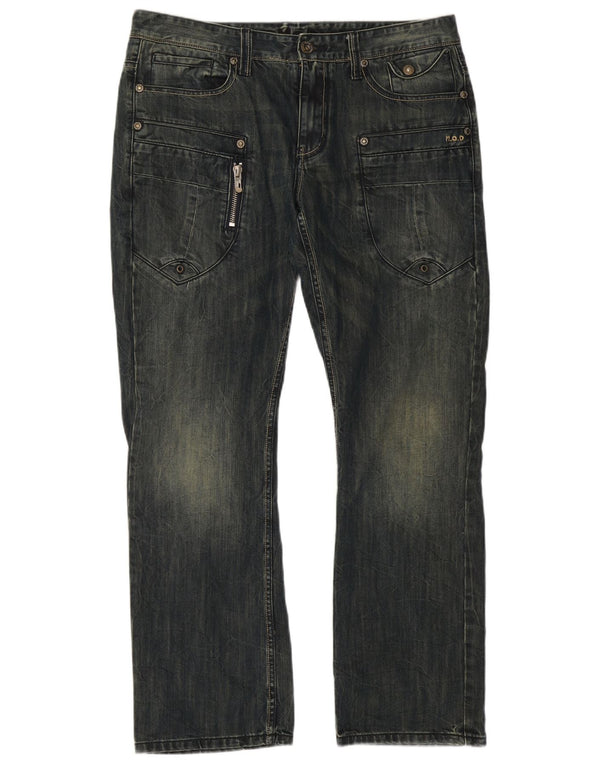 Blugi drepți cargo vintage pentru bărbați W36 L32 bumbac bleumarin