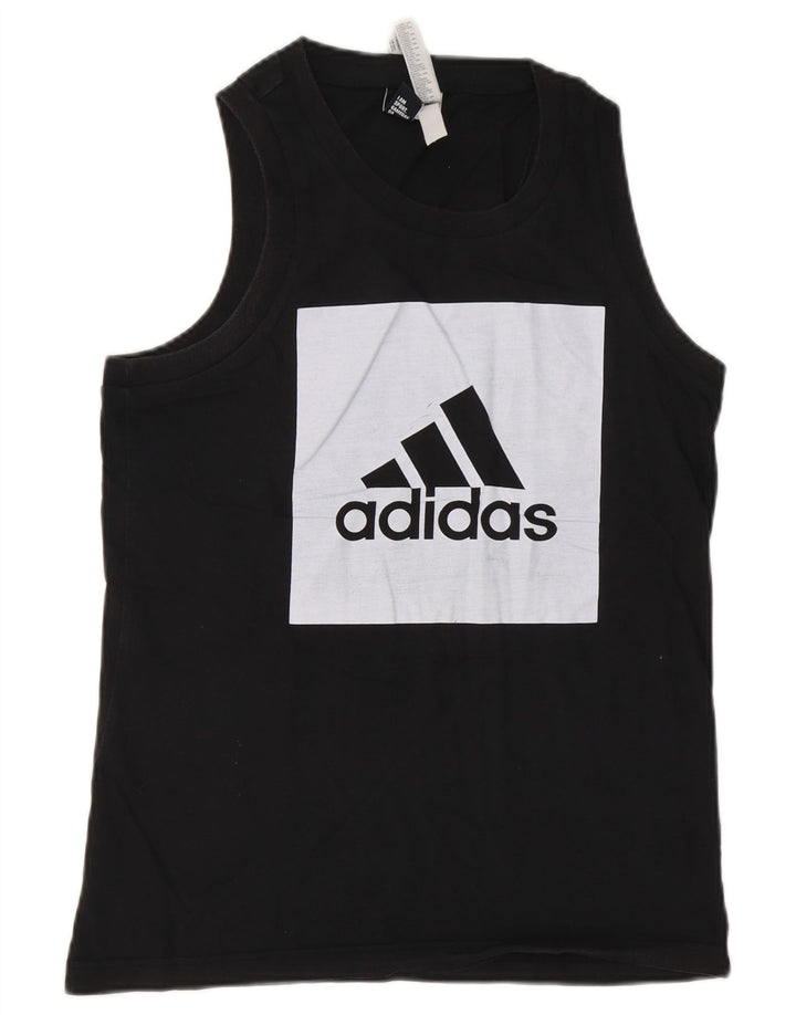 Vesta grafică pentru bărbați Adidas, mic, negru, bumbac