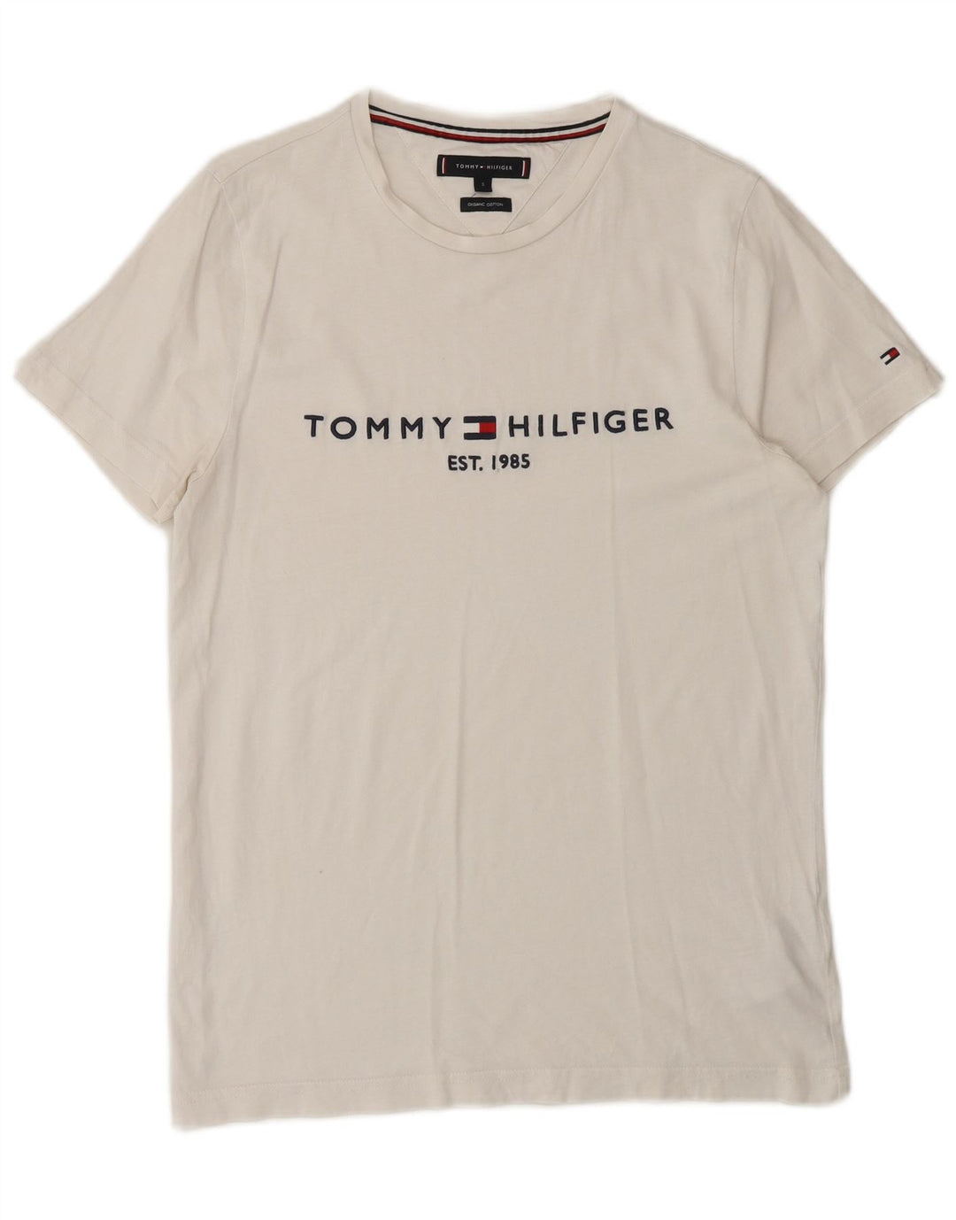 TOMMY HILFIGER Tricou grafic pentru bărbați Top mic Bumbac alb
