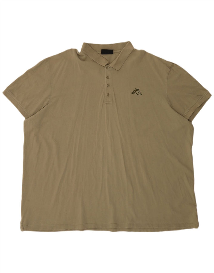 Cămașă polo pentru bărbați Kappa 6XL bumbac kaki