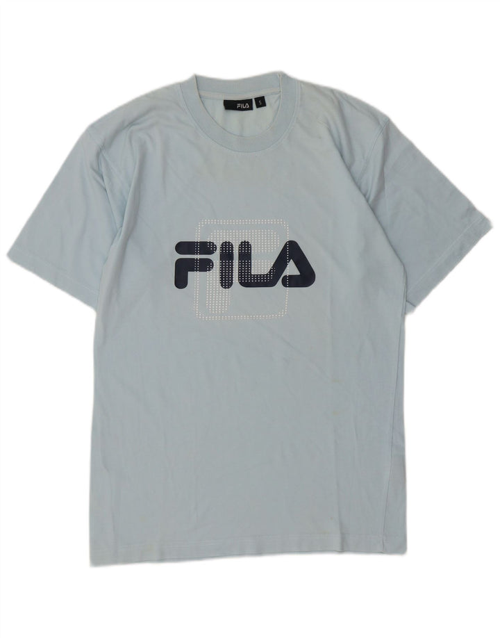 Tricou grafic Fila pentru bărbați Top mic, albastru, bumbac