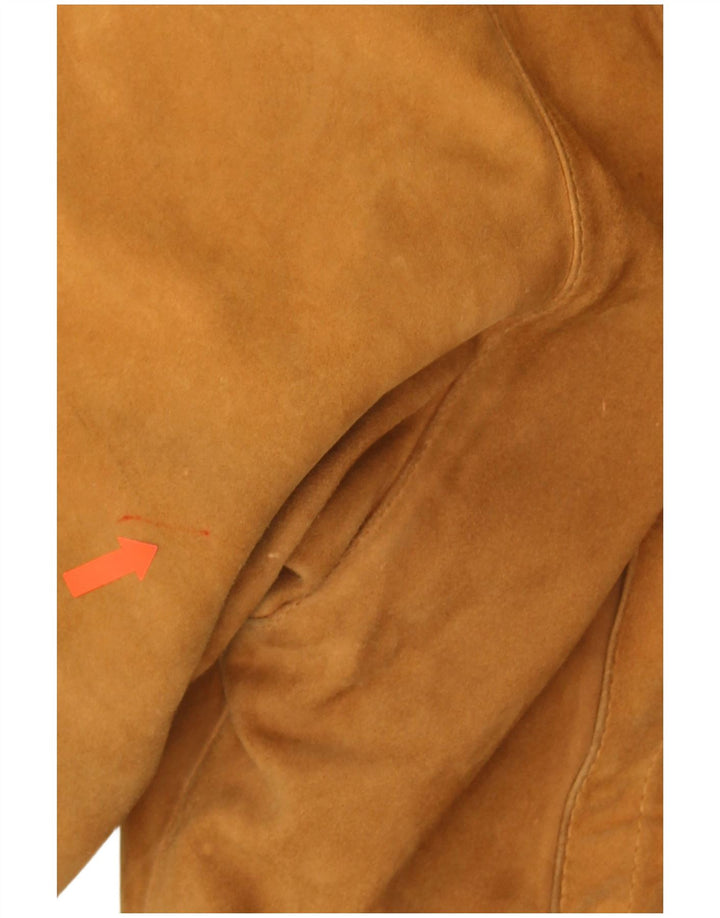 Jachetă vintage pentru bărbați din piele intoarsa UK 40 mare maro din piele