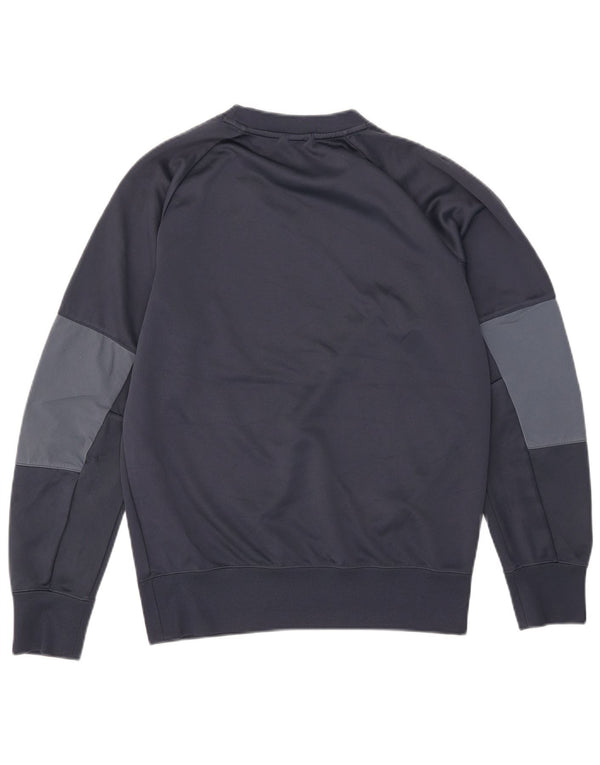 Hanorac grafic pentru bărbați Nike Pulover mic, albastru bleumarin, poliester color bloc