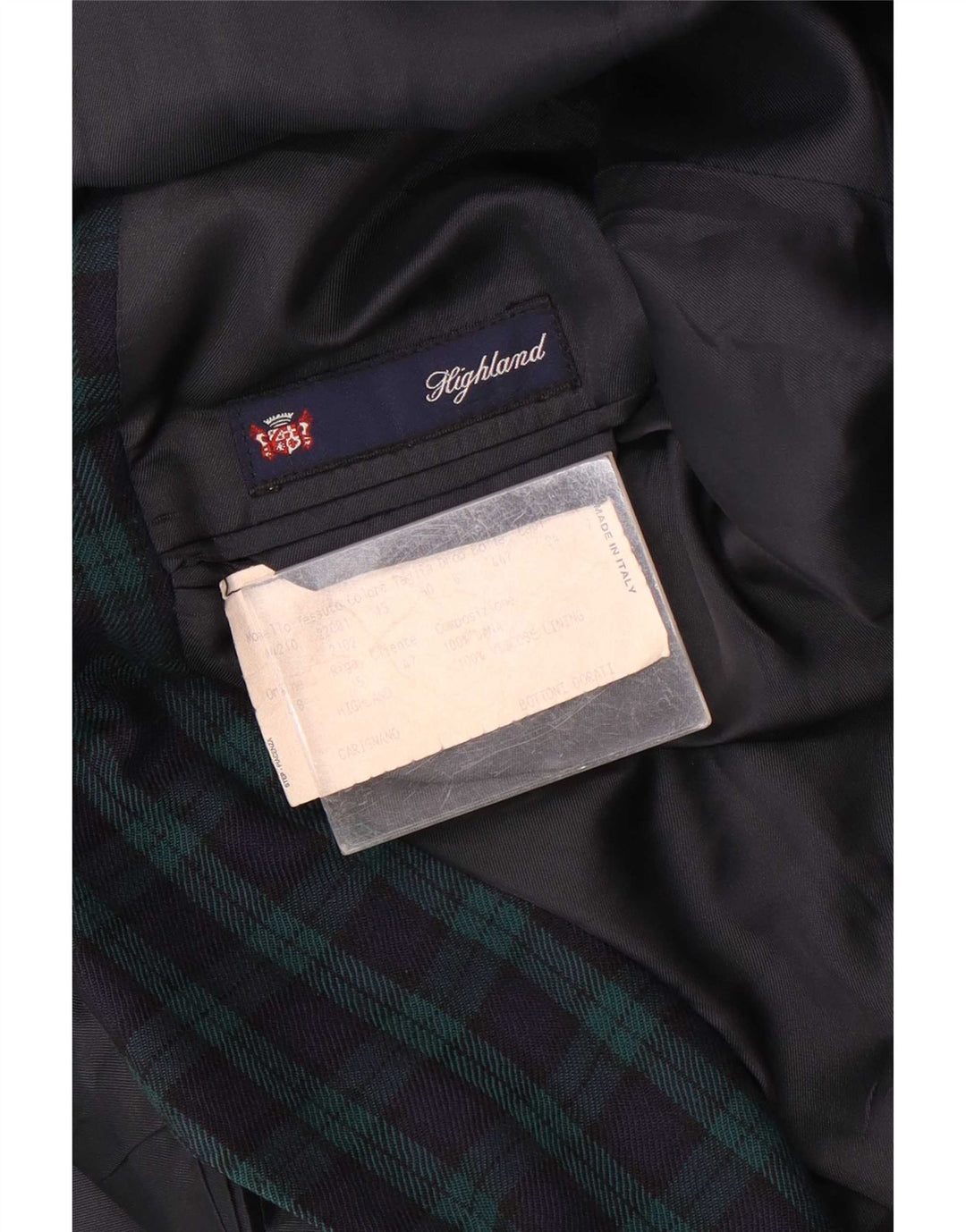 Jachetă pentru bărbați Highland cu 2 nasturi IT 50 Lână mare cu carouri verzi