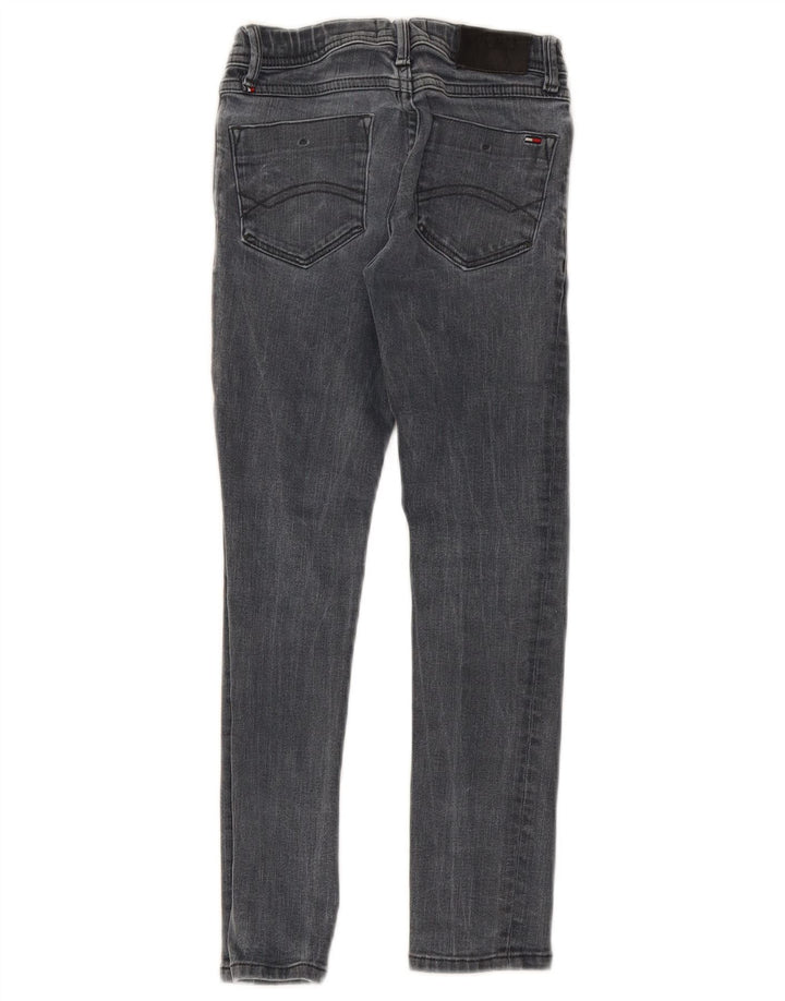 TOMMY HILFIGER Blugi skinny pentru fete 7-8 ani W20 L22 bumbac gri