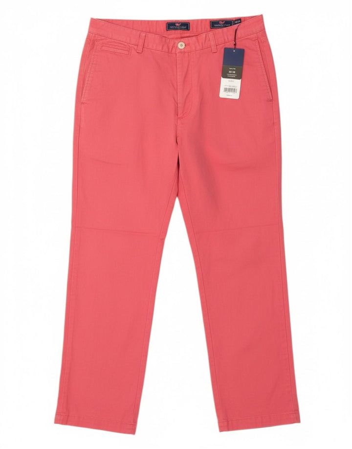 Vineyard Vines Pantaloni Chino Drepți Bărbați L35 L30 Bumbac roz