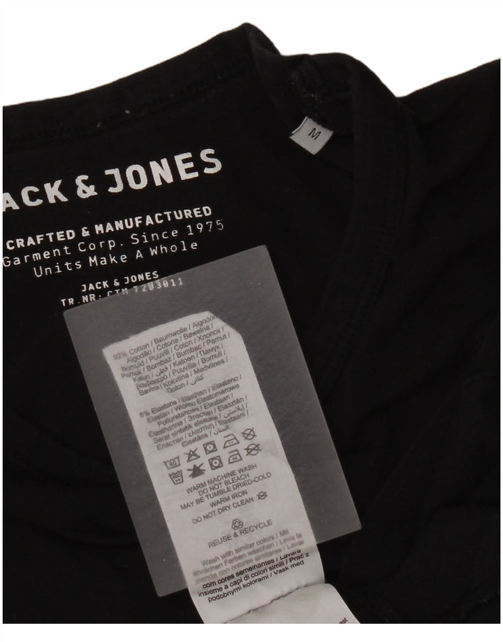 Jack & Jones Tricou Bărbați Top Mediu Negru Bumbac