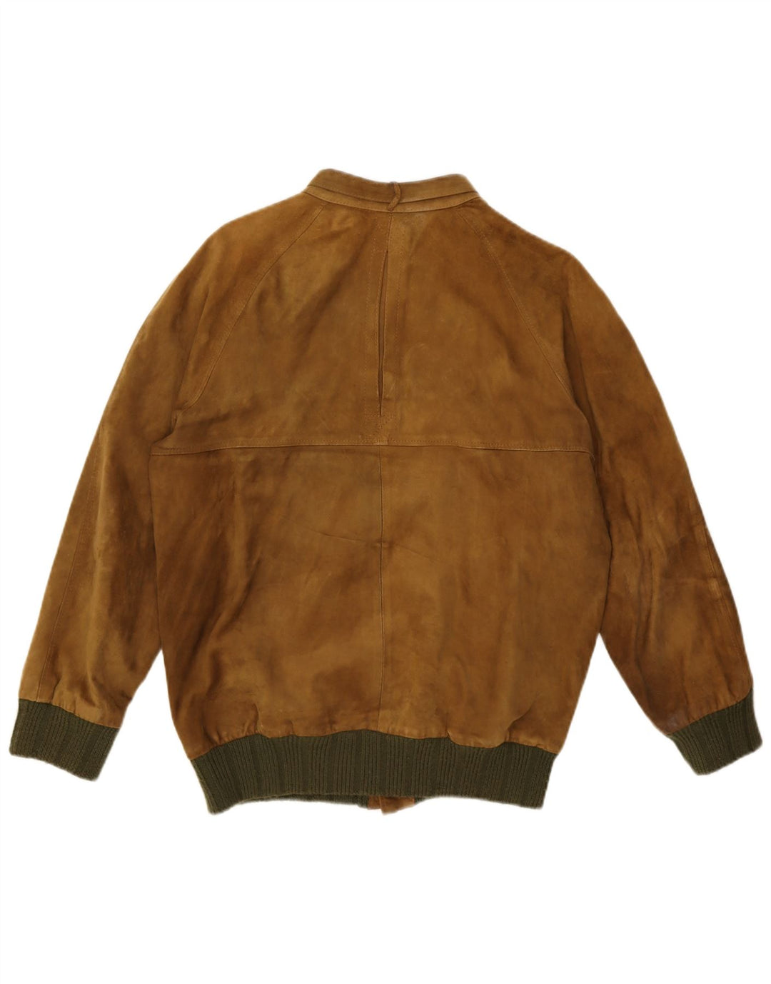 Jachetă vintage pentru bărbați din piele intoarsa UK 36, maro, color block