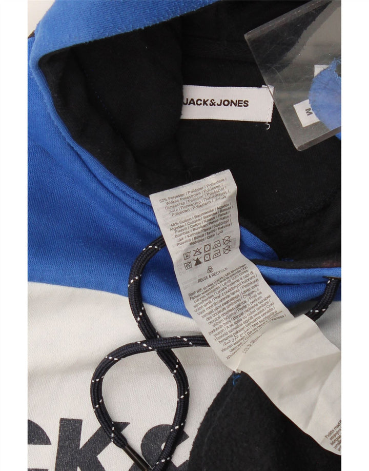 Jack & Jones Pulover cu glugă cu grafică pentru bărbați, mediu multicolor, bloc de culoare