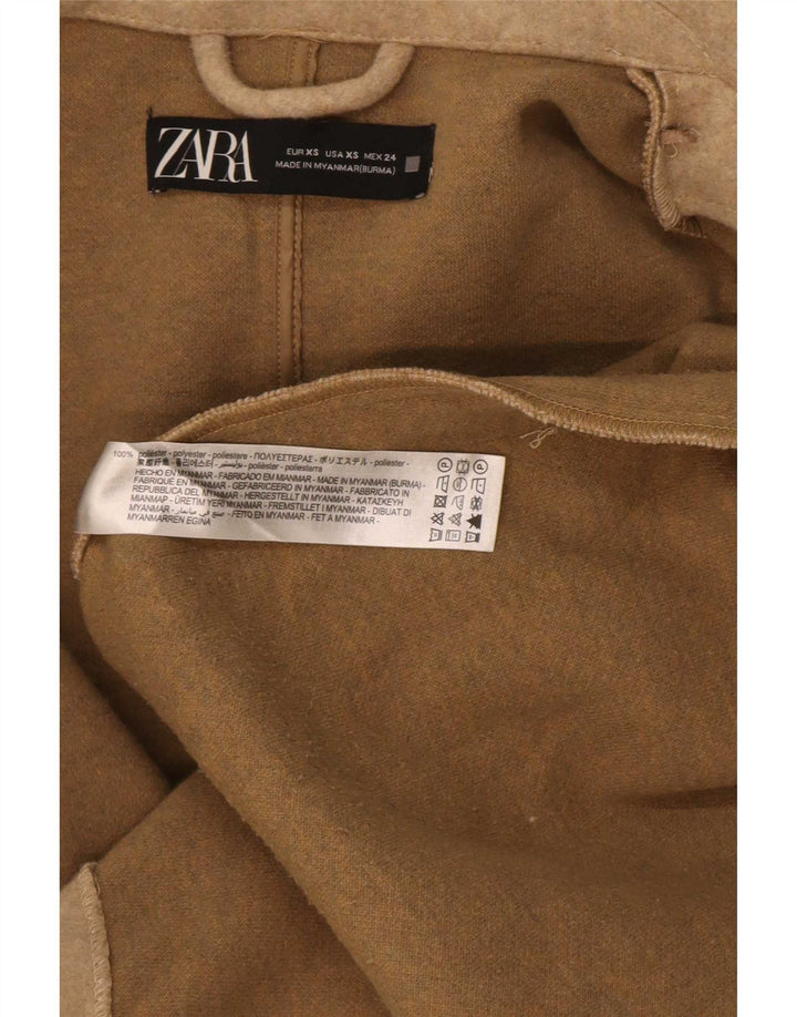 Jachetă blazer supradimensionată pentru femei Zara UK 6 XS poliester bej