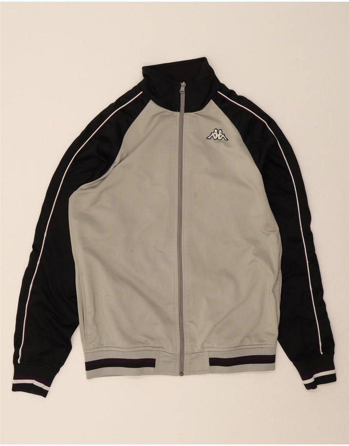 Jachetă de trening KAPPA pentru bărbați, mare, gri, poliester color bloc