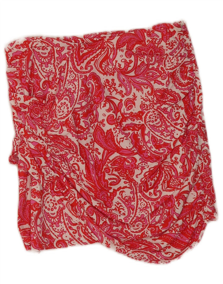Fusta Mini Zara Femei Medium W28 Red Paisley