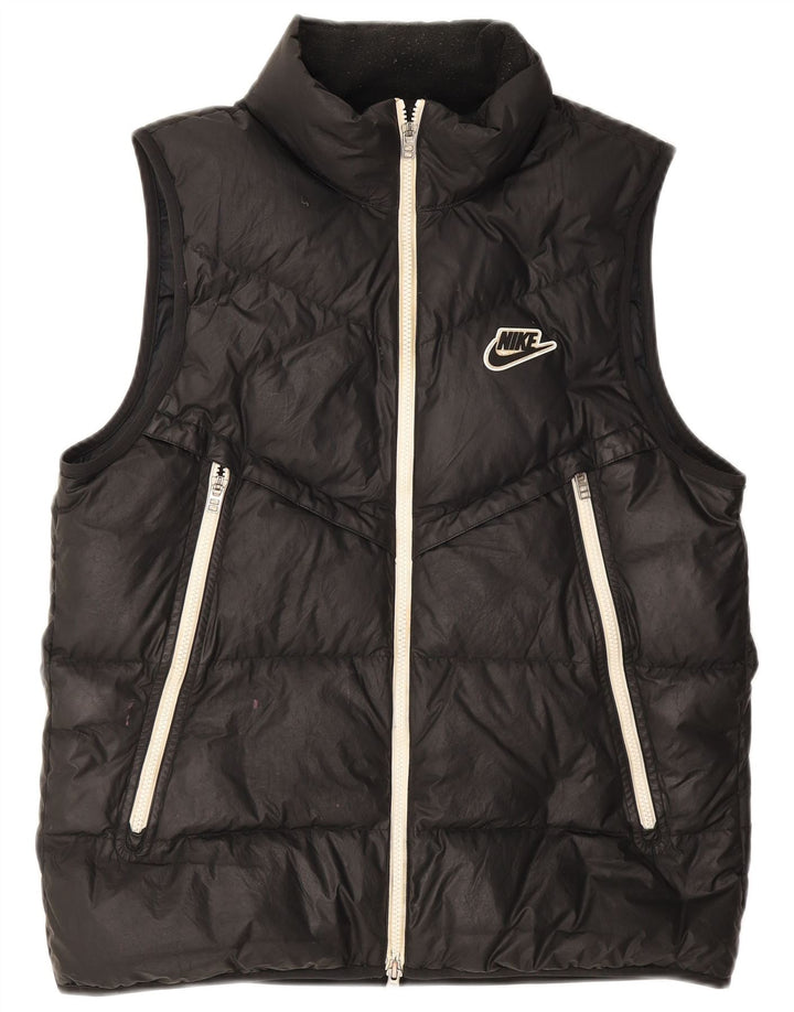Gilet căptușit pentru bărbați Nike UK 38 Medium Black Poliester