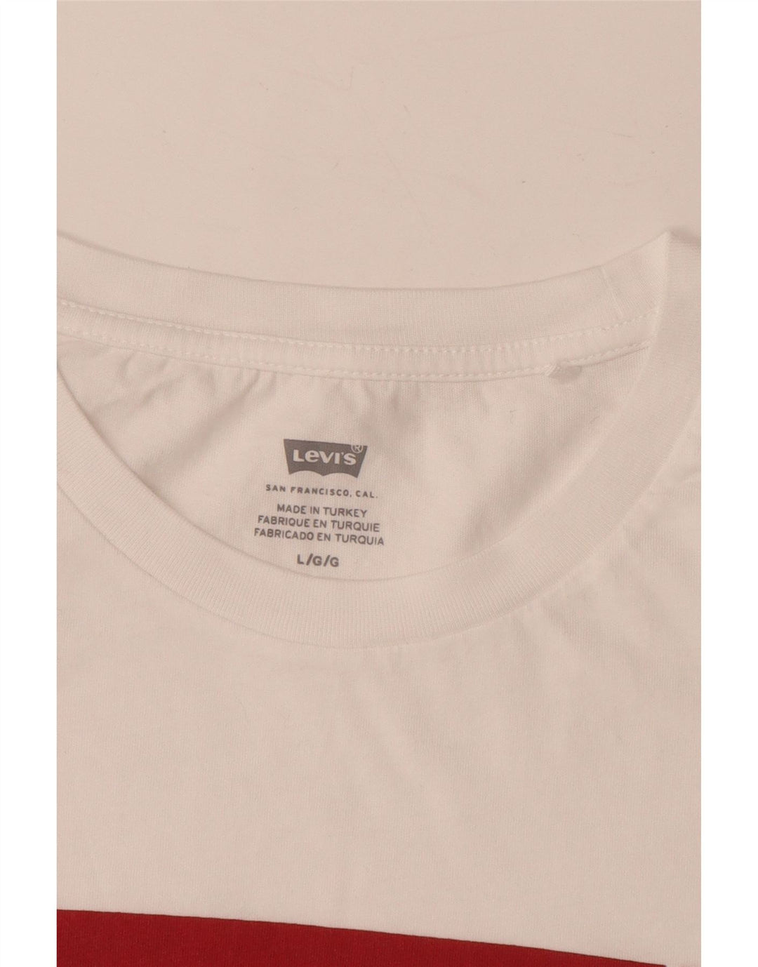 Tricou cu grafic Levi's pentru femei Top UK 16 Large White Bumbac