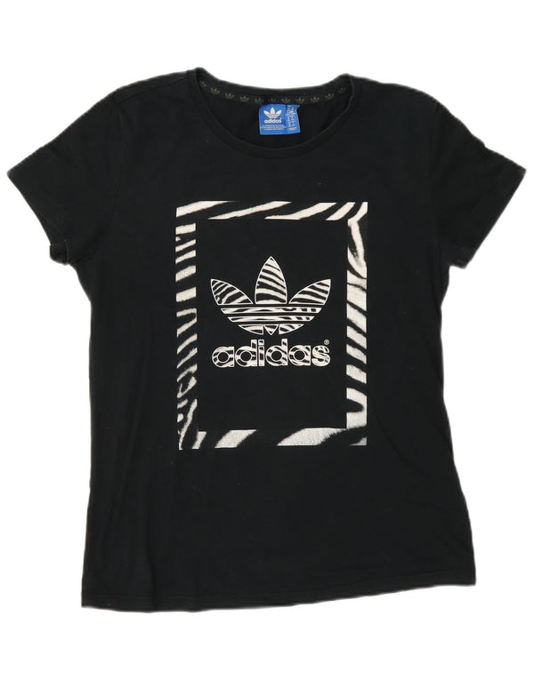 Tricou grafic Adidas pentru femei Top UK 14 Medium Bleumarin Bumbac