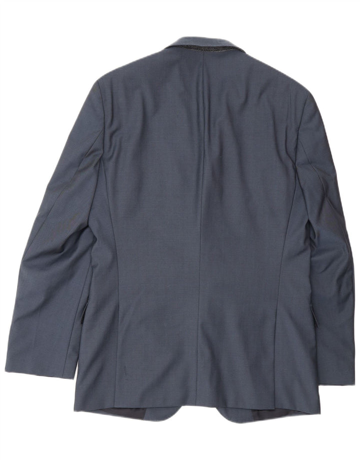 Jachetă Blazer pentru bărbați Hugo Boss cu 2 nasturi IT 48 Lână medie bleumarin