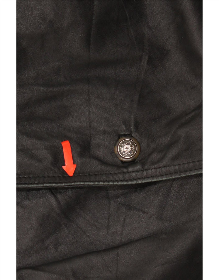 Jachetă Blazer pentru bărbați cu 3 nasturi Bizzarro IT 54 2XL din piele neagră