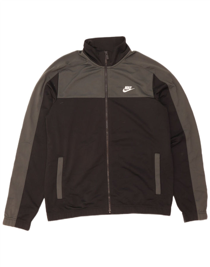 Jachetă de trening pentru bărbați Nike, negru mediu, poliester bloc de culoare