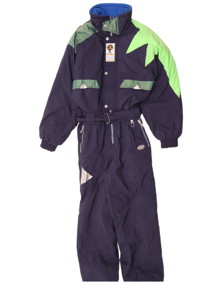 Salopetă de schi vintage pentru bărbați IT 48 Medium Bleumarin Poliamidă color bloc