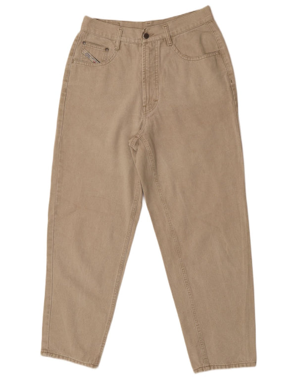 Blugi conici pentru femei Vintage IT 42 Medium W30 L28 Bej Bumbac