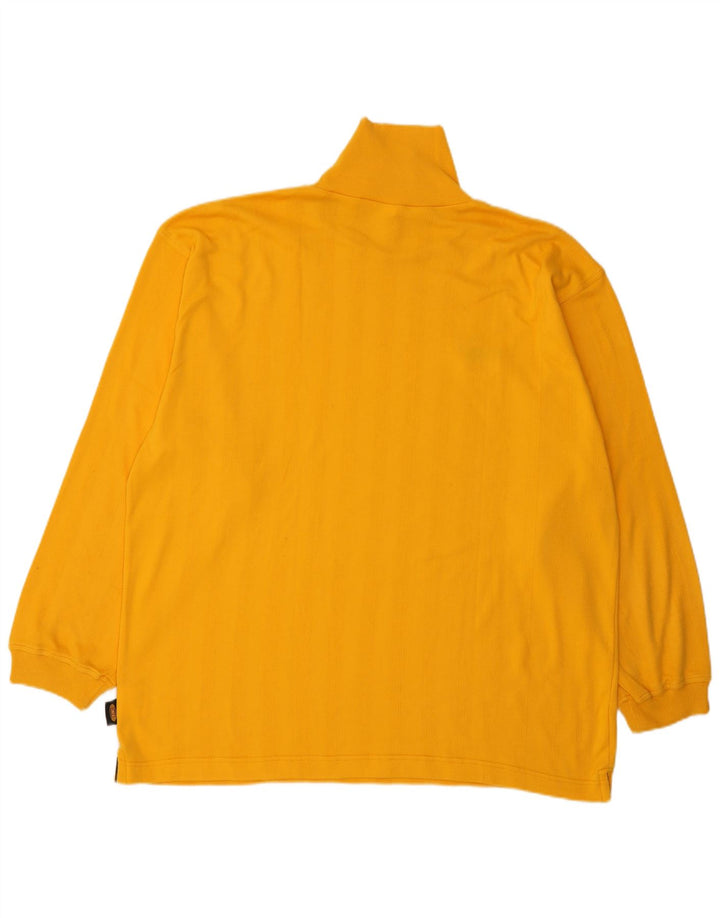 Top pentru bărbați Puma cu mânecă lungă XL, bumbac cu dungi galbene