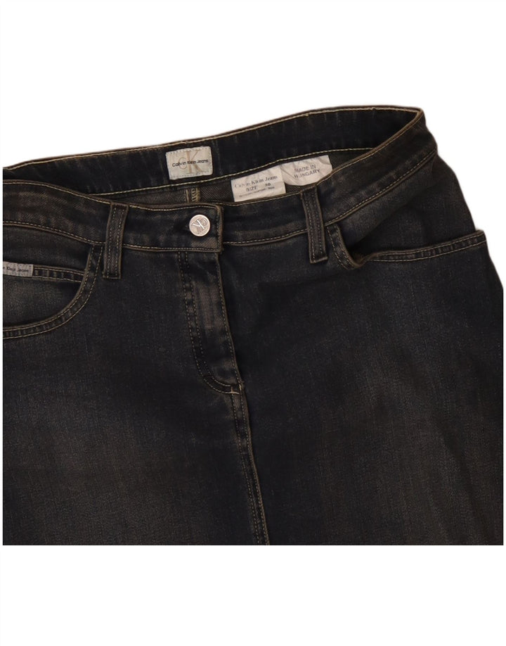 Fusta de blugi pentru femei CALVIN KLEIN JEANS W30 bumbac bleumarin mediu