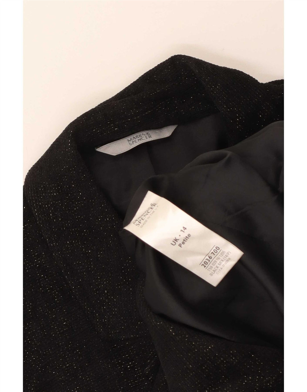 Jachetă pentru femei Marks & Spencer Petite cu 2 nasturi UK 14 Medium Black