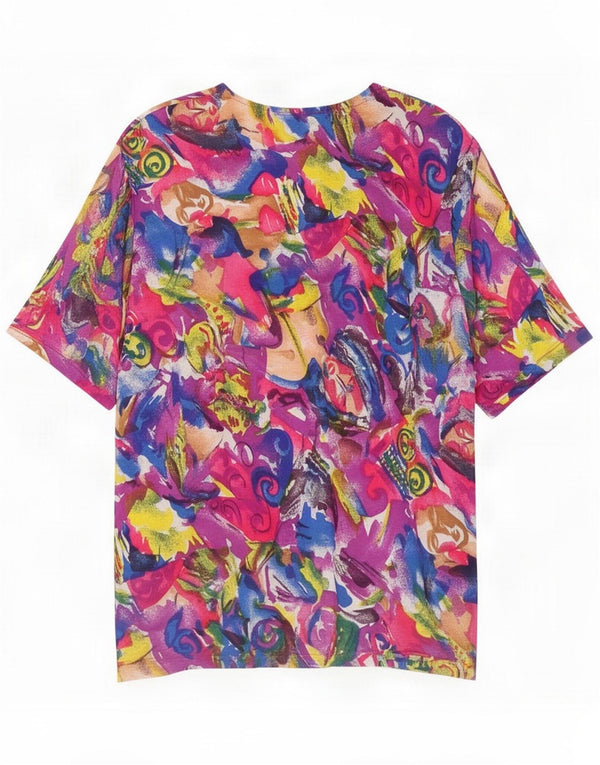 Vintage Bluză Femei Top UK 18 XL Multicolor Geometric
