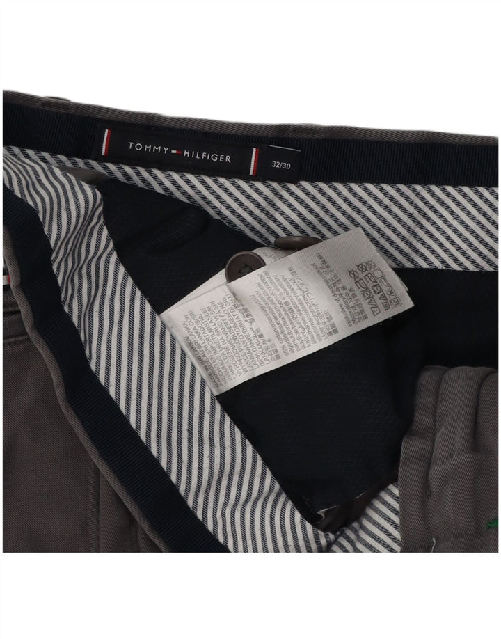 Pantaloni chino slim pentru bărbați Tommy Hilfiger L32 L30 bumbac gri