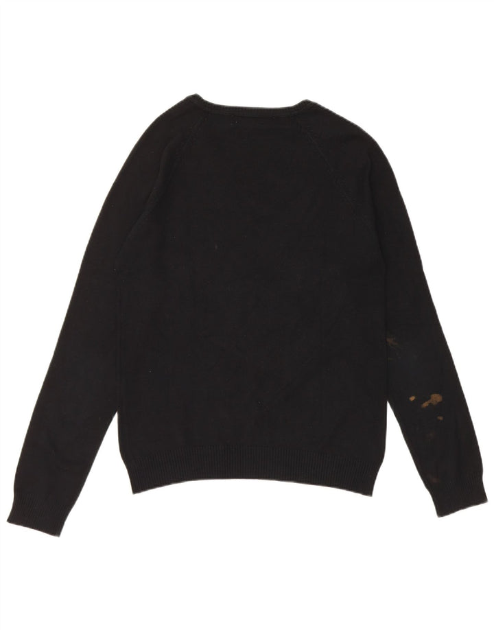 Pulover cu decolteu în V Zara pentru femei UK 14 mare negru