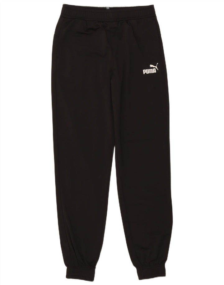 Puma Băieți Pantaloni Trening Pantaloni Joggeri 15-16 Ani Poliester Negru