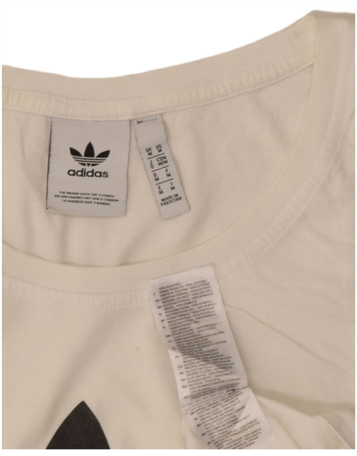 Vestă grafică Adidas pentru bărbați, bumbac alb mediu
