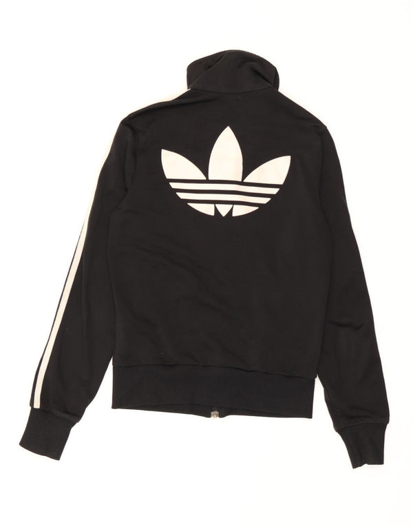 Jachetă de top pentru trening grafic Adidas pentru femei EU 34 XS poliester negru