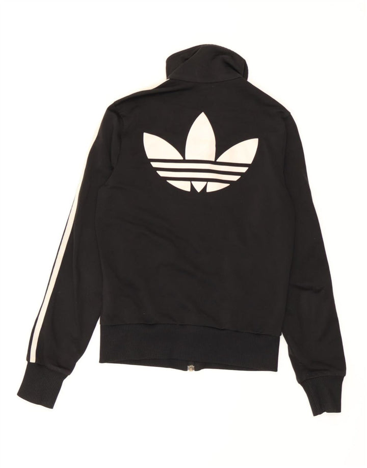 Jachetă de top pentru trening grafic Adidas pentru femei EU 34 XS poliester negru