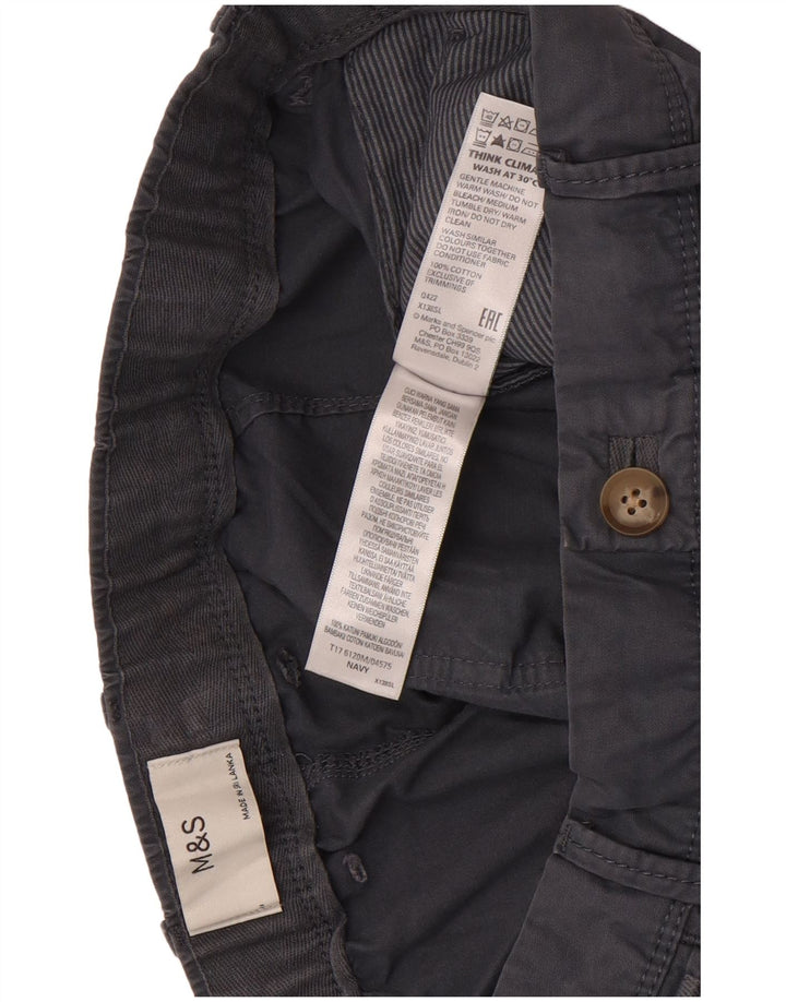 Pantaloni scurți chino pentru bărbați Marks & Spencer W36, mari, albastru, bumbac