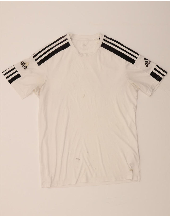 ADIDAS Mens T-Shirt Top Large White Colourblock Polyester Vintage Adidas and Second-Hand Adidas from Messina Hembry 