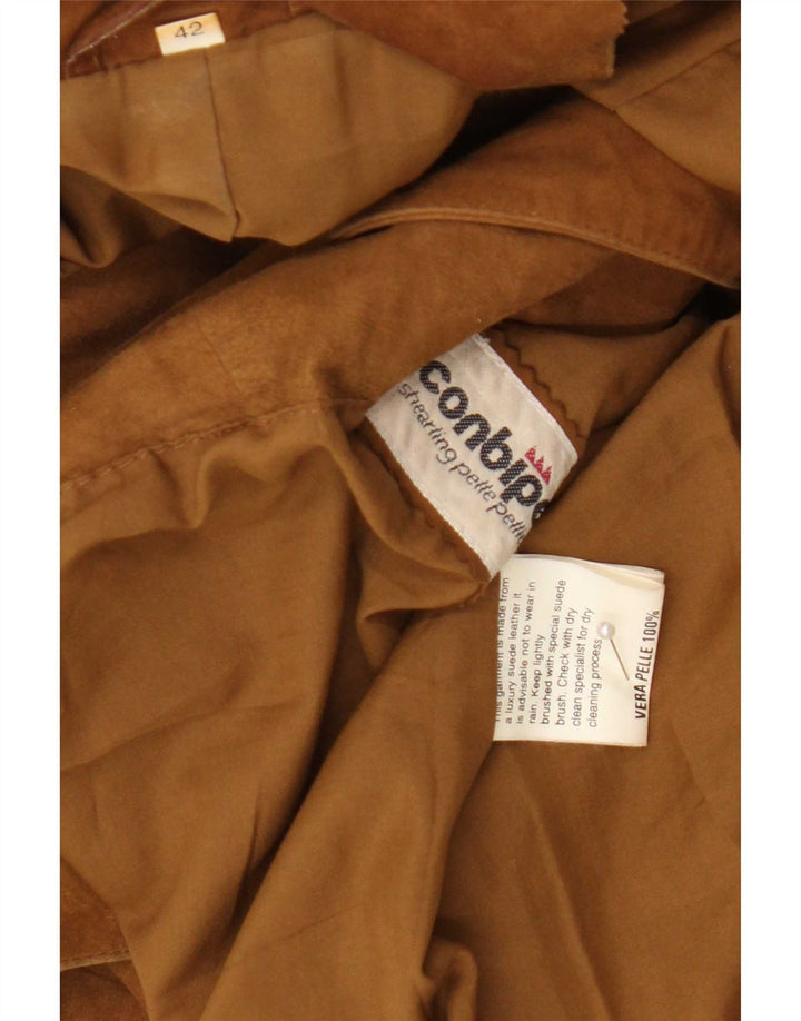 Jacheta de piele intoarsa pentru femei Conbipel IT 42 Medium Beige Piele