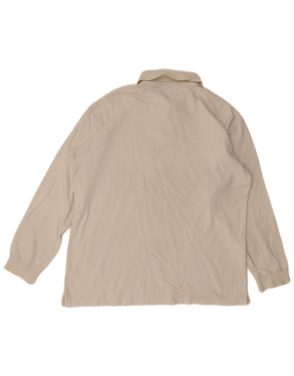 Tricou polo cu mânecă lungă pentru bărbați Fila US 42 Large White